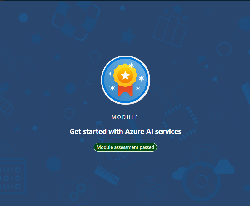 Get started with Azure AI services Certificate